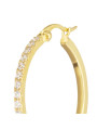 Mono Orecchino Donna Marlù 31OR0027G-W a cerchio 2,9 cm con zirconi Oro