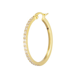Mono Orecchino Donna Marlù 31OR0027G-W a cerchio3,2 cm con zirconi Oro