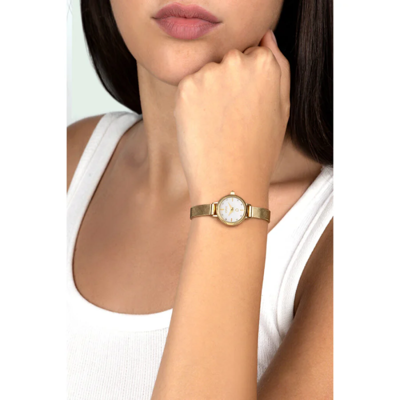 copy of Collana Donna OpsObject OPSCL-1028 In Acciaio Oro Con Iniziale M E Zirconi