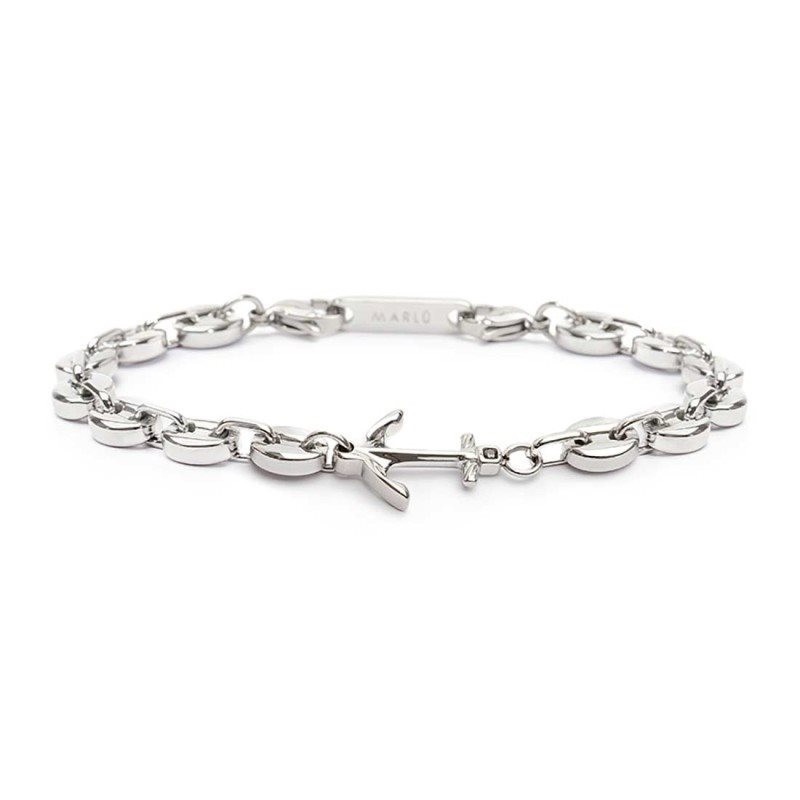 Bracciale Donna Marlù 30BR0012-N in Acciaio Silver con Ancora Centrale Catena Ma Bracciale Donna Marlù 30BR0012-N in Acciaio Silver con Ancora Centrale Catena Ma