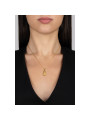 Collana Donna OpsObject OPSCL-1041 Teddy Orso Acciaio Oro e Cristalli