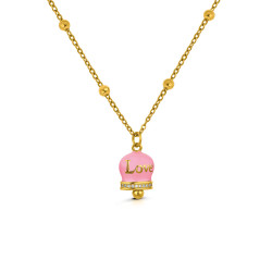 copy of Collana Donna OpsObject OPSCL-1041 Teddy Orso Acciaio Oro e Cristalli