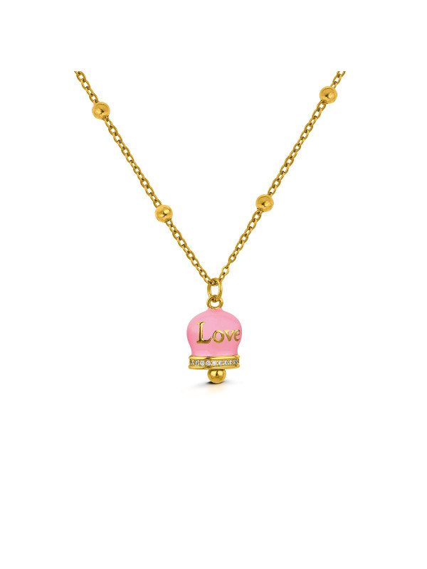 copy of Collana Donna OpsObject OPSCL-1041 Teddy Orso Acciaio Oro e Cristalli