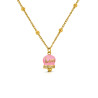 Collana Donna OpsObject Mybell OPSCL-1008 Acciaio Oro con Campana Rosa