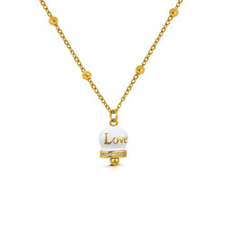 copy of copy of Collana Donna OpsObject OPSCL-1041 Teddy Orso Acciaio Oro e Cristalli