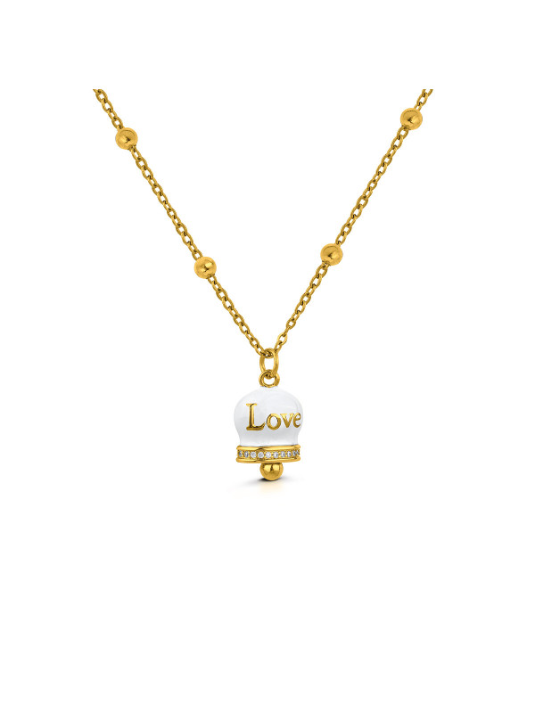 copy of copy of Collana Donna OpsObject OPSCL-1041 Teddy Orso Acciaio Oro e Cristalli