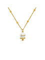 Collana Donna OpsObject Mybell OPSCL-1006 Acciaio Oro con Campana Bianca