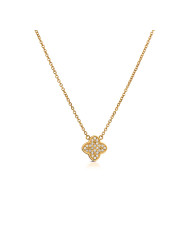Collana Donna OpsObject Mybell OPSCL-1015 Acciaio Oro con Quadrifoglio