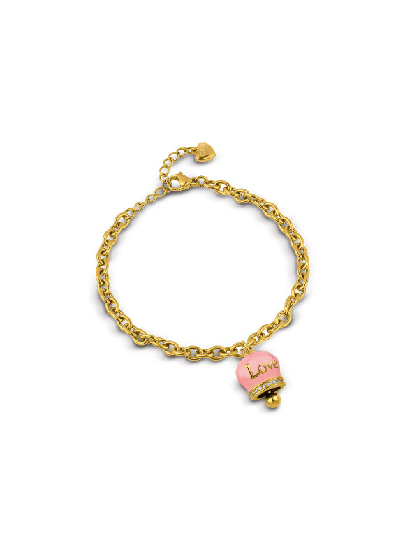 Bracciale Donna Ops Objects OPSBR-977 MyBell in Acciaio Oro e Campana Rosa