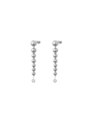 Orecchini Donna Liujo LJ2987 Sfere Pendenti Acciaio Silver