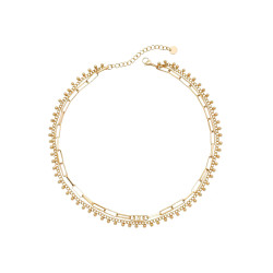 Collana Donna Liujo LJ3003 Doppio Filo in Acciaio Oro 45cm