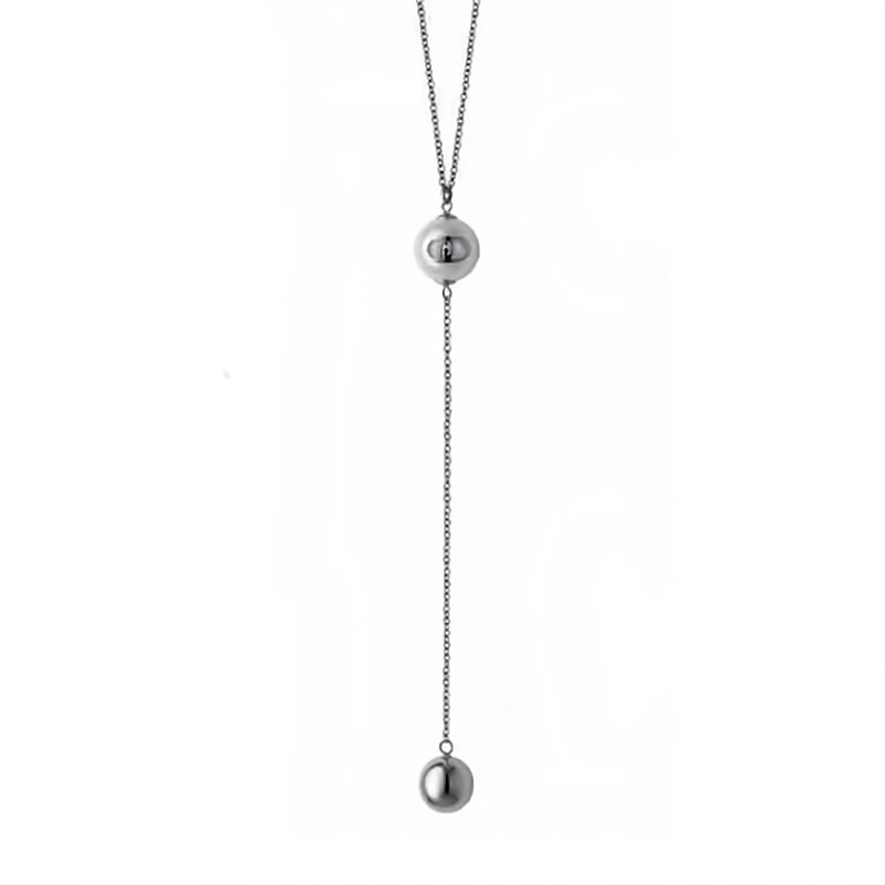 Collana Donna Liujo LJ3008 in Acciaio Silver Catena con Perla 55cm