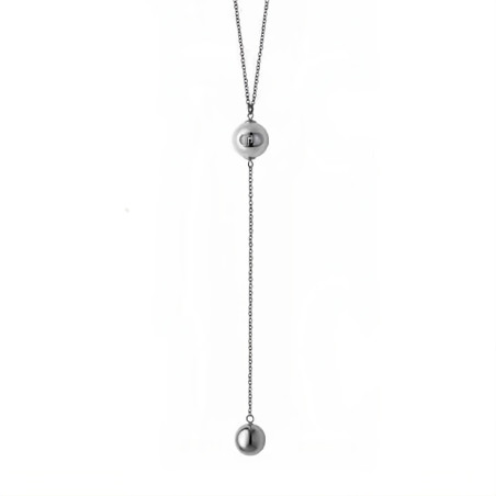 Collana Donna Liujo LJ3008 in Acciaio Silver Catena con Perla 55cm