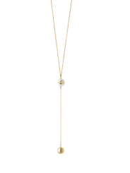 Collana Donna Liujo LJ3010 in Acciaio Oro Catena con Perla 55cm