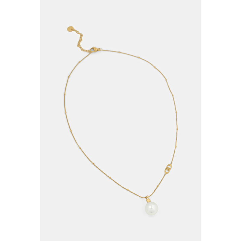 Collana Donna Liujo LJ3015 In Acciaio Oro con Perla Pendente