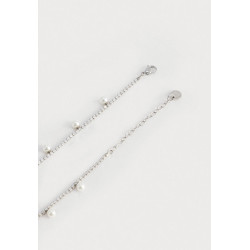 Bracciale Donna Liujo LJ3019 Tennis in Acciaio Silver con Perle