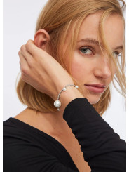 Bracciale Donna Liujo LJ3019 Tennis in Acciaio Silver con Perle