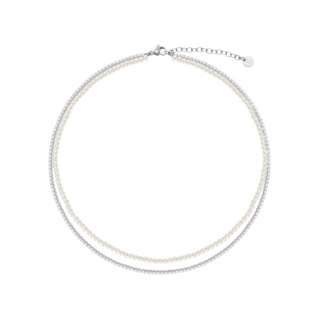 copy of Collana Donna Liujo LJ3021 Tennis Acciaio Oro con Perle