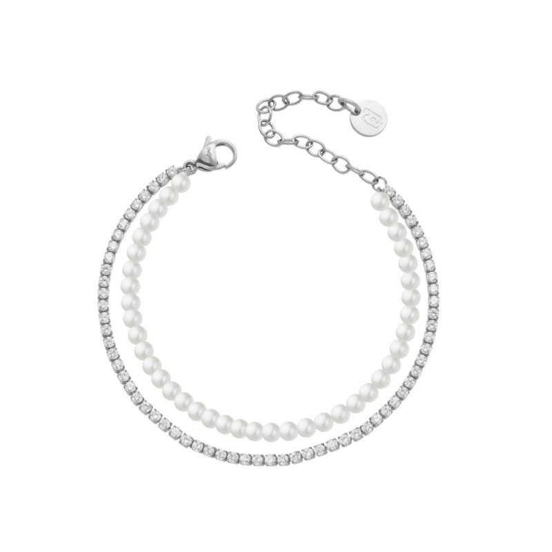copy of copy of copy of Bracciale Donna Liujo LJ3013 Rigido in Acciaio Silver con Perla