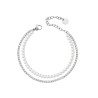 Bracciale Donna Liujo LJ3025 Tennis Doppio Filo in Acciaio con Perle