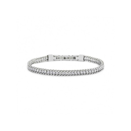 Bracciale Uomo Tennis 31BR0002W-M in Acciaio Silver con Pietre Bianche