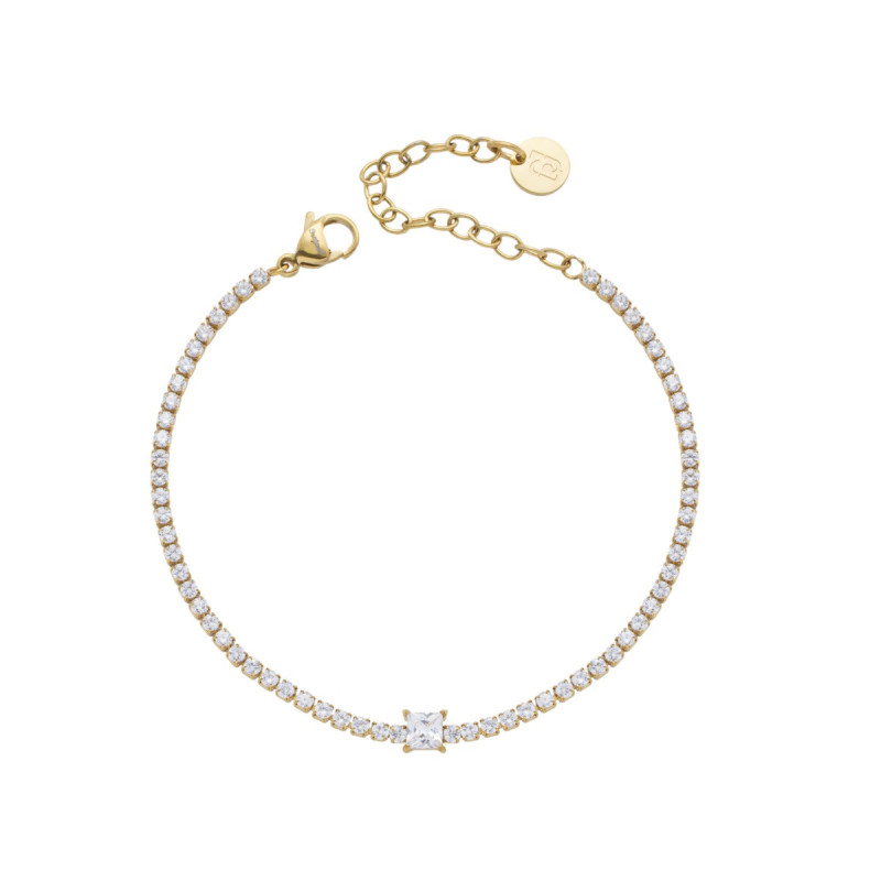 Bracciale Donna Liujo LJ3034 Tennis in Acciaio Oro