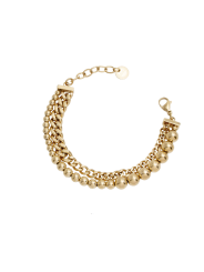 Bracciale Donna Liujo LJ3050 Groumette e Sfere Acciaio Oro