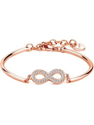 Bracciale Donna Brosway Chakra BHK69 in Acciaio Oro Rosa Infinito con Cristalli