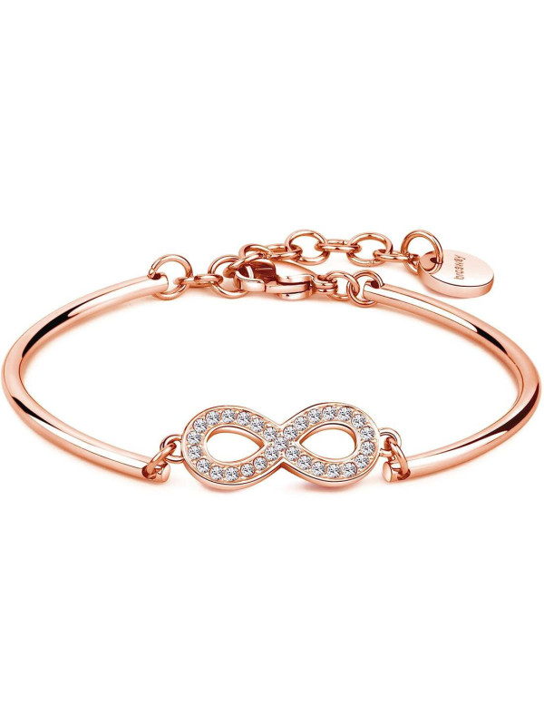 Bracciale Donna Brosway Chakra BHK69 in Acciaio Oro Rosa Infinito con Cristalli
