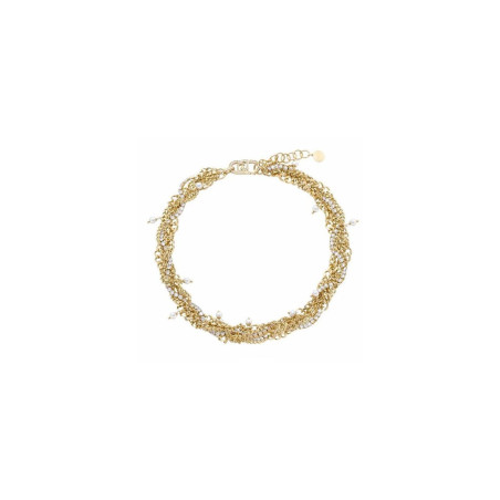 Collana Donna Liujo LJ3074 Multifilo in Acciaio Oro e Perle