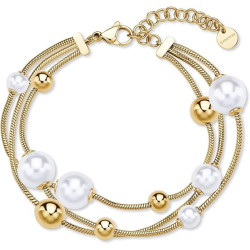 Bracciale Donna Brosway BPC59 Perfect in Acciaio Oro e Perle