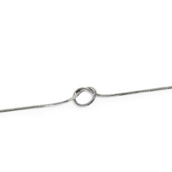 Bracciale Unisex Marlù 25BR0001-S con nodo catena snake Silver