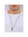 Collana Uomo Brosway Ink BIK113 in Acciaio Colore Nero con Zirconi