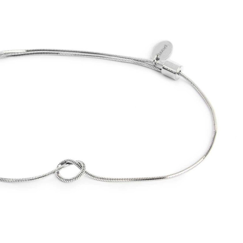 copy of Bracciale Unisex Marlù 25BR0001-M con nodo catena snake Silver