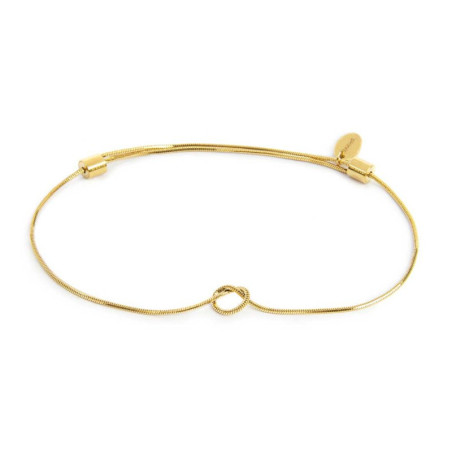 Bracciale Unisex Marlù 25BR0001G-M con nodo catena snake Oro