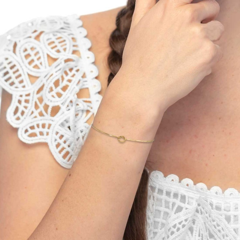 Bracciale Unisex Marlù 25BR0001G-S con nodo catena snake Oro