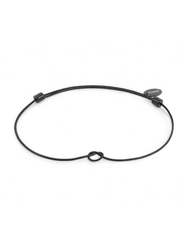 Bracciale Unisex Marlù 25BR0001N-M con nodo catena snake Nero