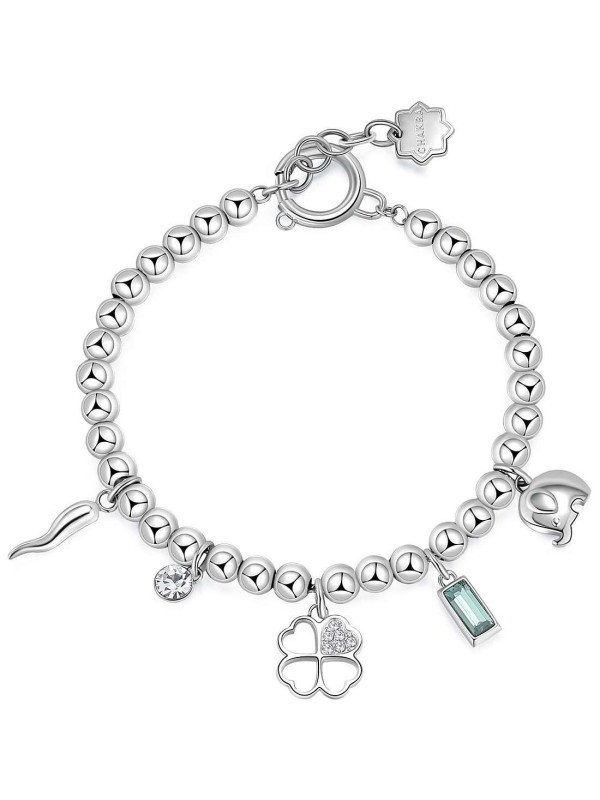 Bracciale Donna Brosway Chakra BHKB114 in Acciaio, Quadrifoglio Porta Fortuna