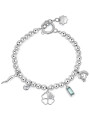 Bracciale Donna Brosway Chakra BHKB114 in Acciaio, Quadrifoglio Porta Fortuna
