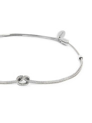 Bracciale Unisex Marlù 25BR0002-M con nodo catena foxtail Silver