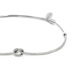 Bracciale Unisex Marlù 25BR0002-M con nodo catena foxtail Silver