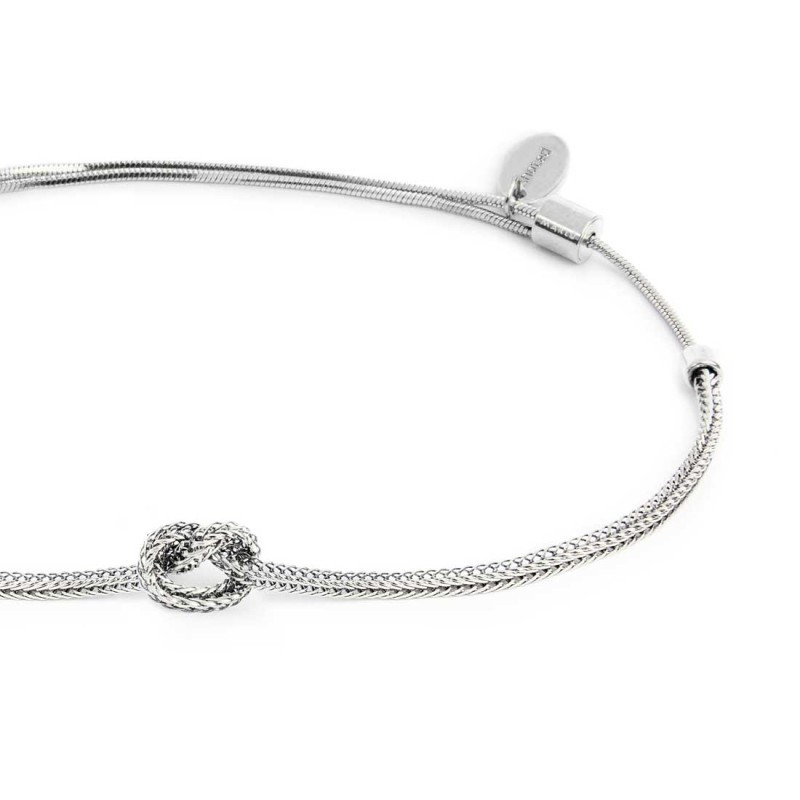 copy of copy of copy of copy of copy of copy of copy of Bracciale Unisex Marlù 25BR0001-M con nodo catena snake Silver