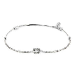 Bracciale Unisex Marlù 25BR0002-S con nodo catena foxtail Silver