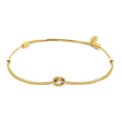 Bracciale Unisex Marlù 25BR0002G-M con nodo catena foxtail Oro