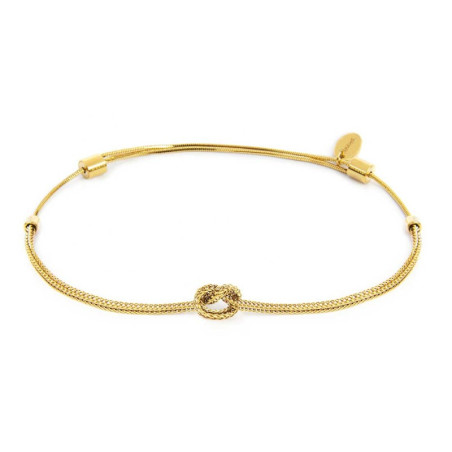 Bracciale Unisex Marlù 25BR0002G-M con nodo catena foxtail Oro