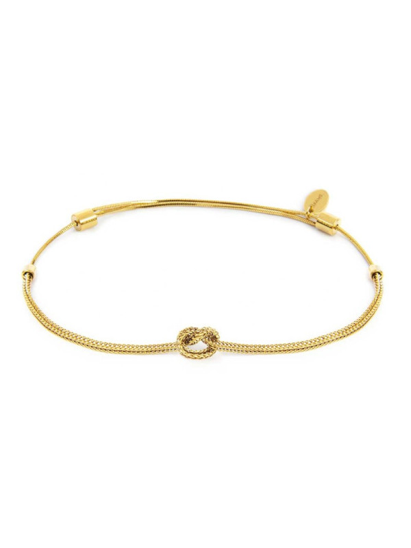 Bracciale Unisex Marlù 25BR0002G-M con nodo catena foxtail Oro