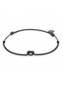 Bracciale Unisex Marlù 25BR0002N-S con nodo catena foxtail Nero
