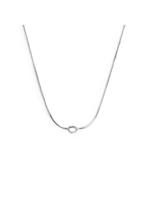 Collana Donna Marlù 25CN0001 con nodo catena snake Silver
