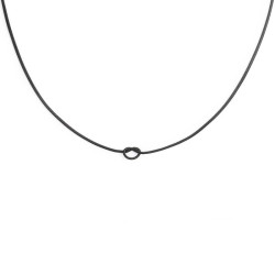 Collana Donna Marlù 25CN0001N con nodo catena snake Nero