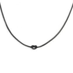 Collana Donna Marlù 25CO0001N con nodo catena knoted Nero